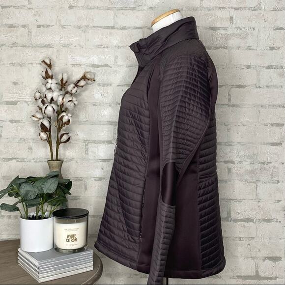 CALIA by Carrie Underwood | Purple Athleisure Hybrid Puffer Full Zip Jacket - Picture 3 of 4